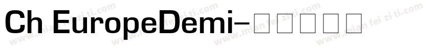 Ch EuropeDemi字体转换